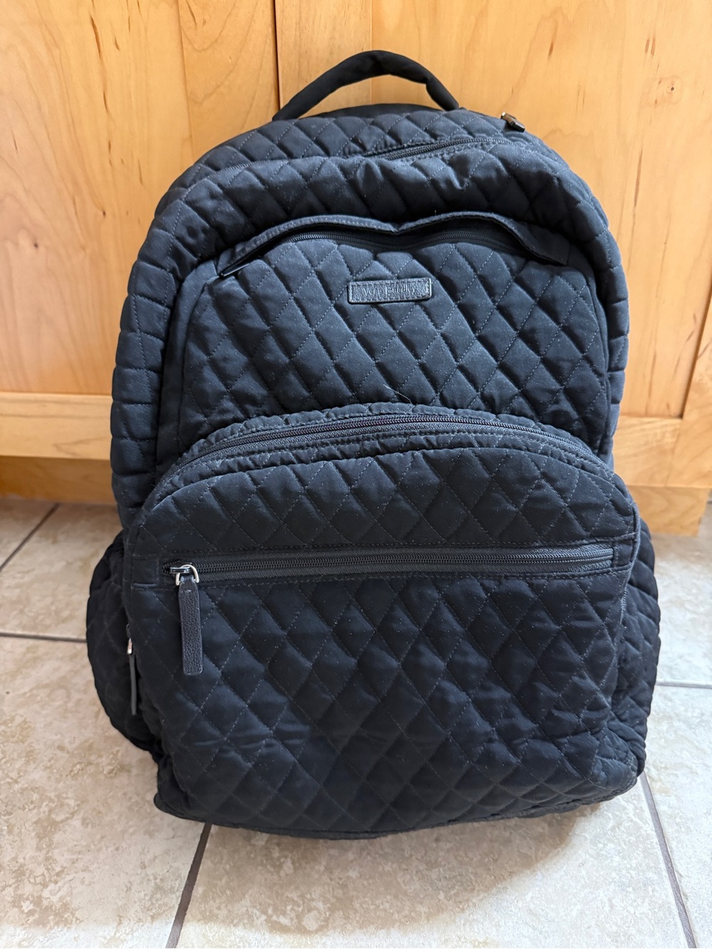 Vera Bradley Quilted Black Backpack